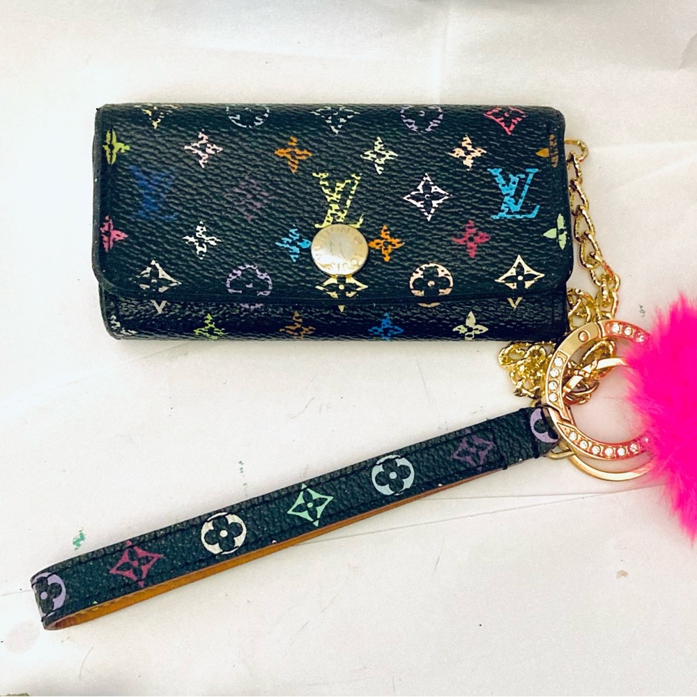 Louis Vuitton Multicolore Black Multicles 4 Key and Dragonne strap